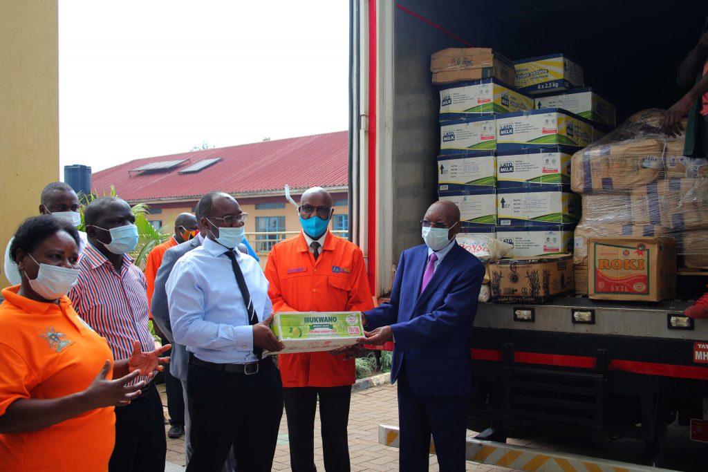 NMS Donates Food Items To Entebbe Hospital Worth Shs 51 Million